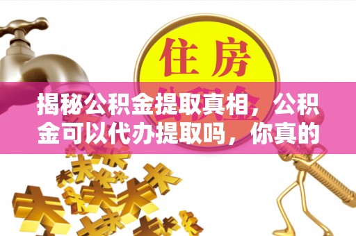 龙井揭秘公积金提取真相，公积金可以代办提取吗，你真的了解吗？