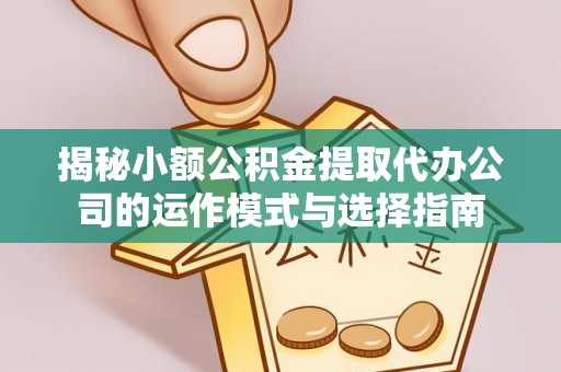 龙井揭秘小额公积金提取代办公司的运作模式与选择指南