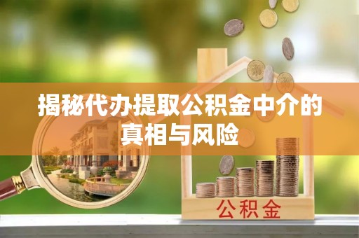 龙井揭秘代办提取公积金中介的真相与风险