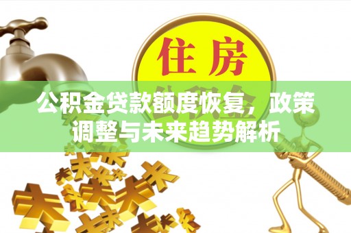 龙井公积金贷款额度恢复，政策调整与未来趋势解析