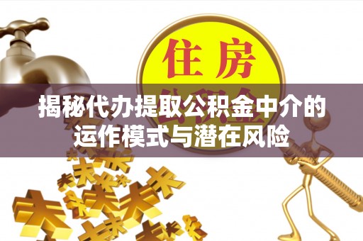 龙井揭秘代办提取公积金中介的运作模式与潜在风险