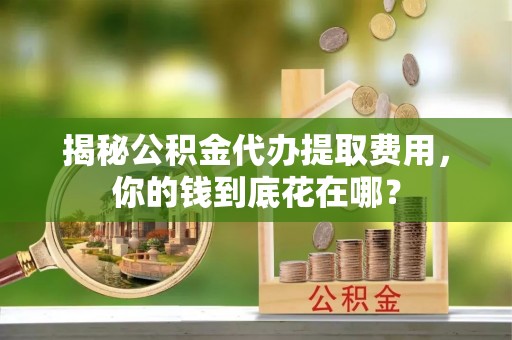 龙井揭秘公积金代办提取费用，你的钱到底花在哪？