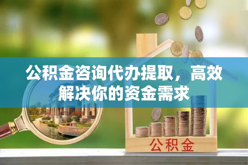 龙井公积金咨询代办提取，高效解决你的资金需求