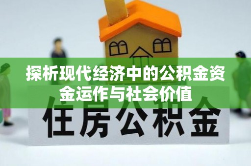 龙井探析现代经济中的公积金资金运作与社会价值