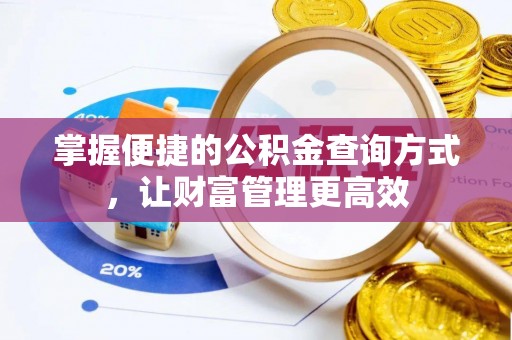 龙井掌握便捷的公积金查询方式，让财富管理更高效