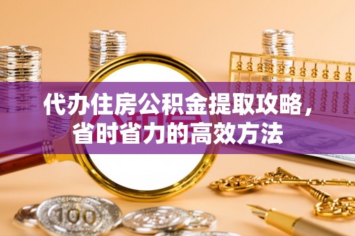 龙井代办住房公积金提取攻略，省时省力的高效方法