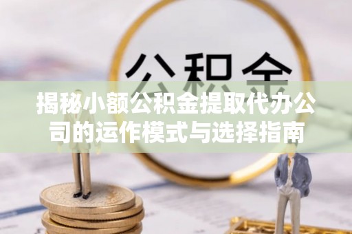 龙井揭秘小额公积金提取代办公司的运作模式与选择指南