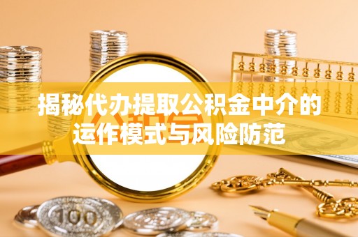 龙井揭秘代办提取公积金中介的运作模式与风险防范