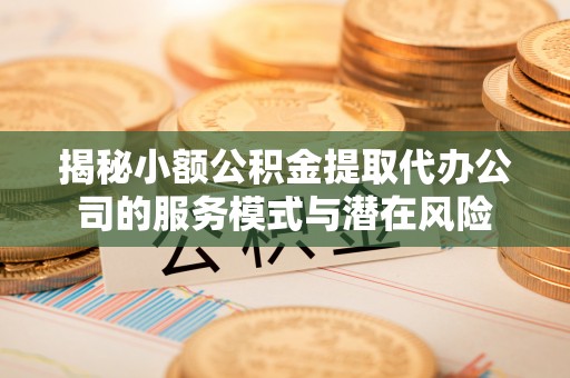龙井揭秘小额公积金提取代办公司的服务模式与潜在风险