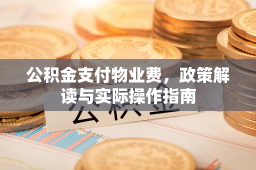 龙井公积金支付物业费，政策解读与实际操作指南